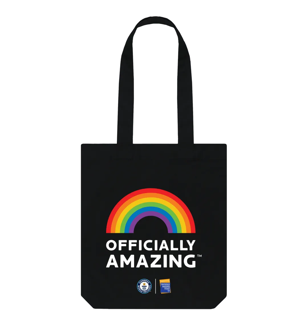 Black Officially Amazing Pride Tote Bag - Black