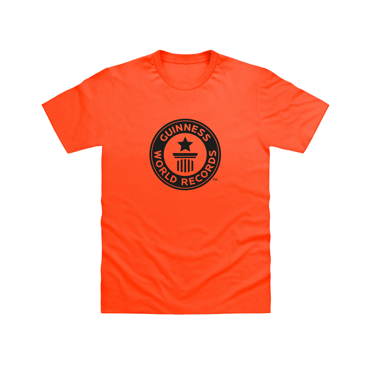 Guinness World Records Mens T Shirt Black Logo-Orange