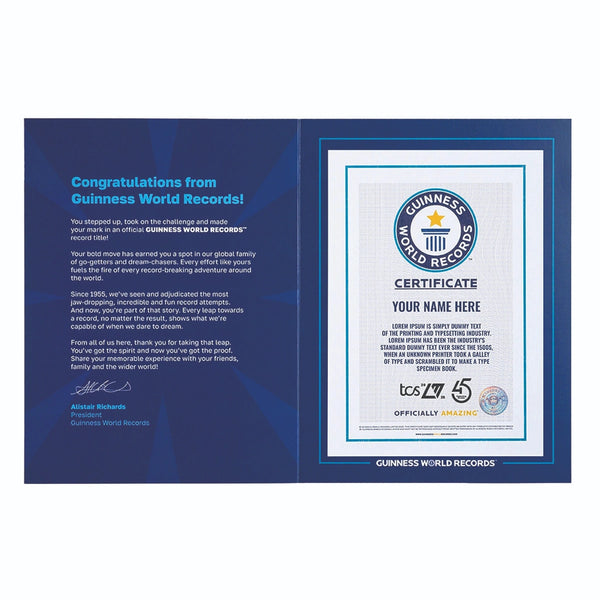 London Marathon branded Record Participation Certificate in Folder