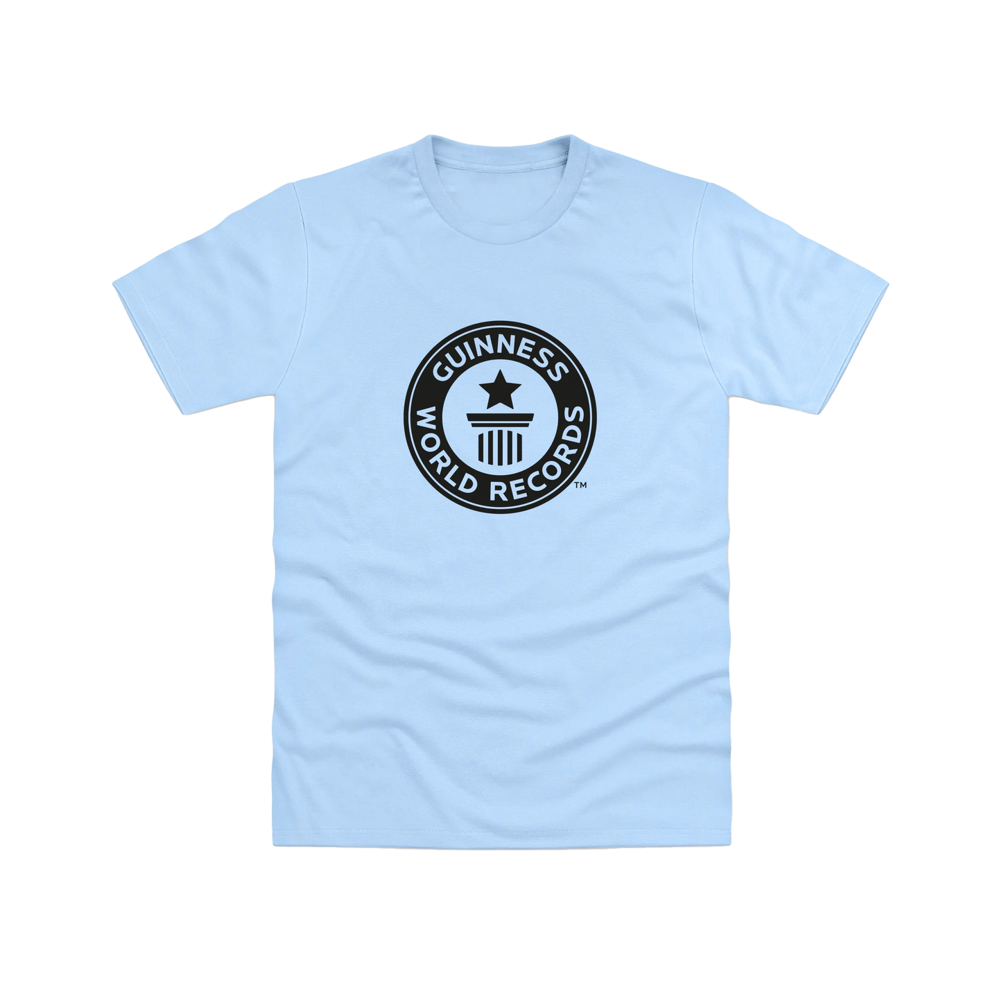 Guinness World Records Mens T Shirt Black Logo-Light Blue
