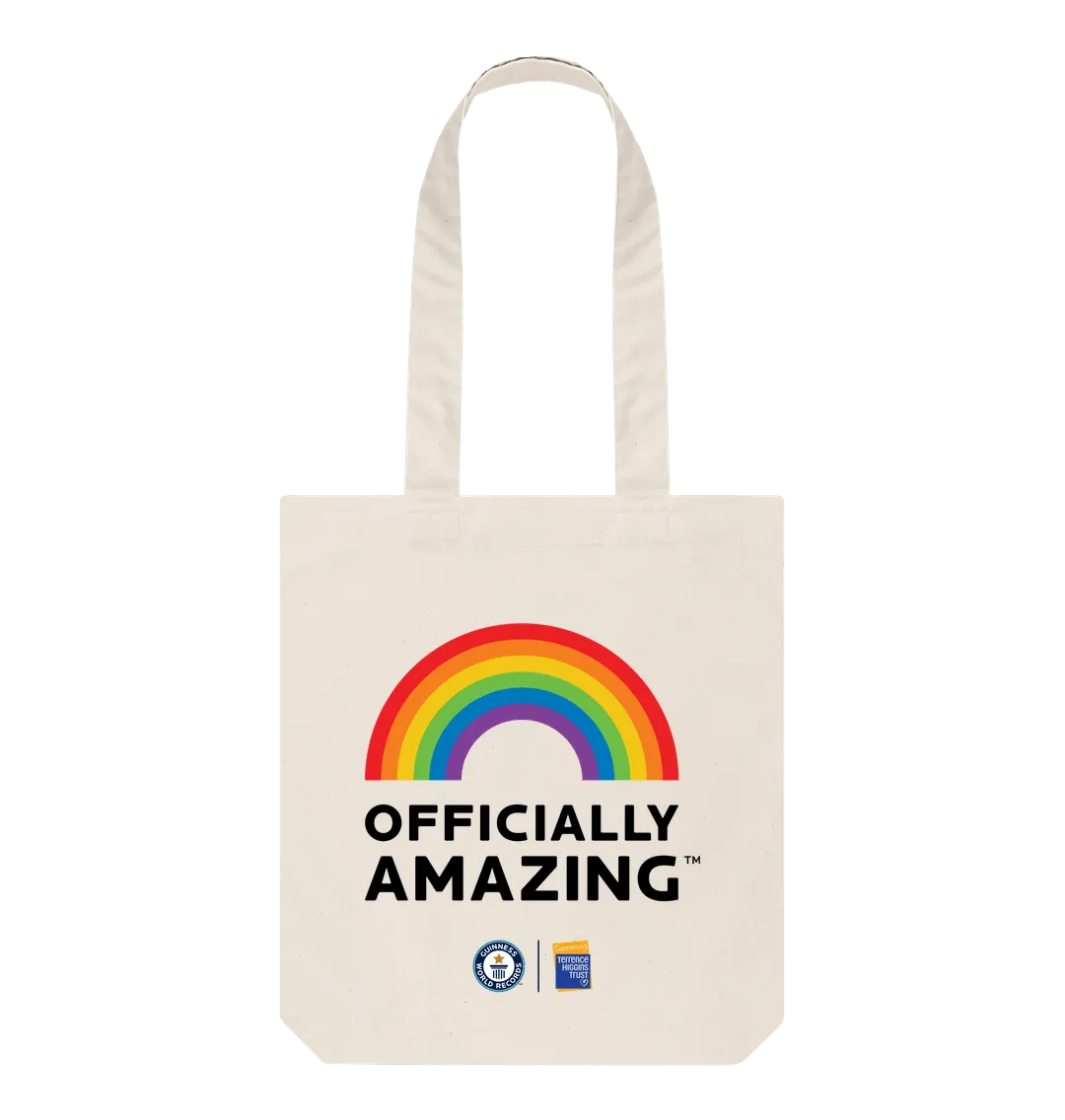 Natural Officially Amazing Pride Tote Bag - Beige
