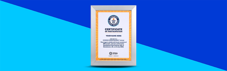 Guinness World Records Certificate Frames