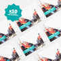 mock up image of thank you postcard for Guinness World Record title holders with envelope