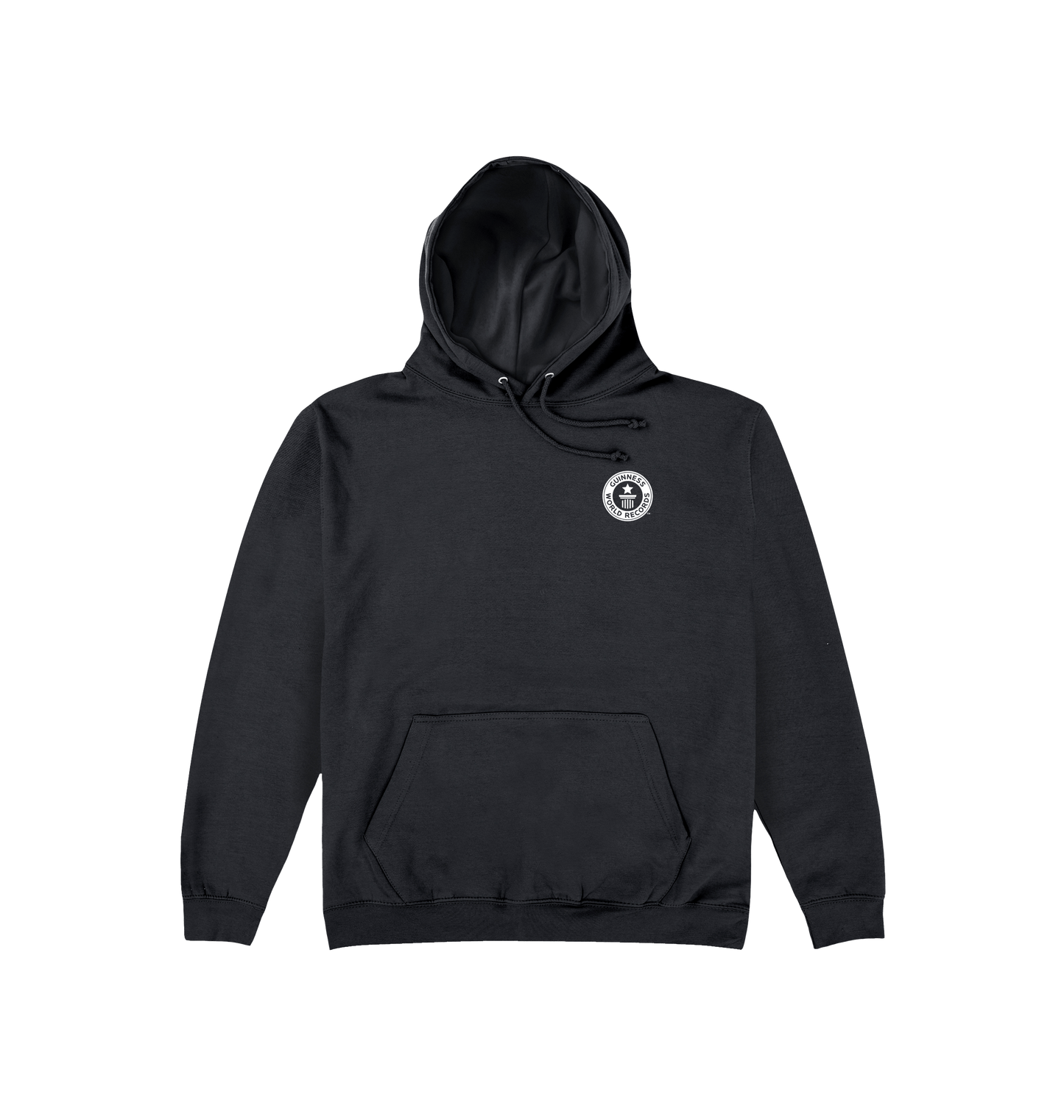 Jet Black Printed Hoody