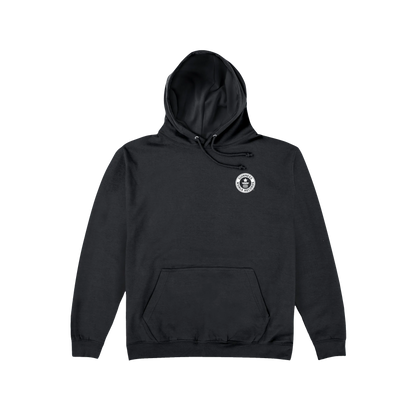Jet Black Printed Hoody