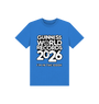 Bright Blue Printed Kids T-Shirt Front