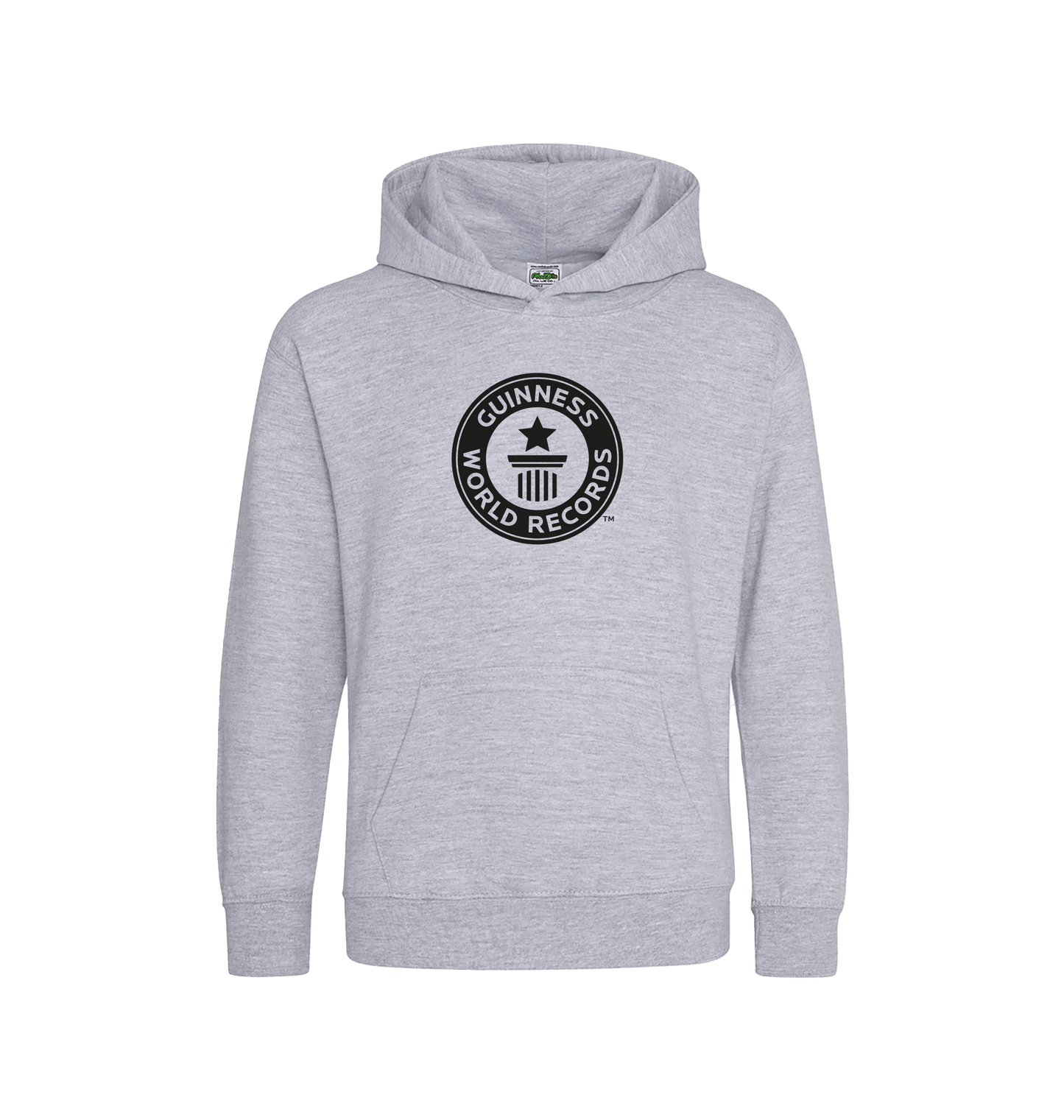 Heather Grey Printed Kids Hoodie