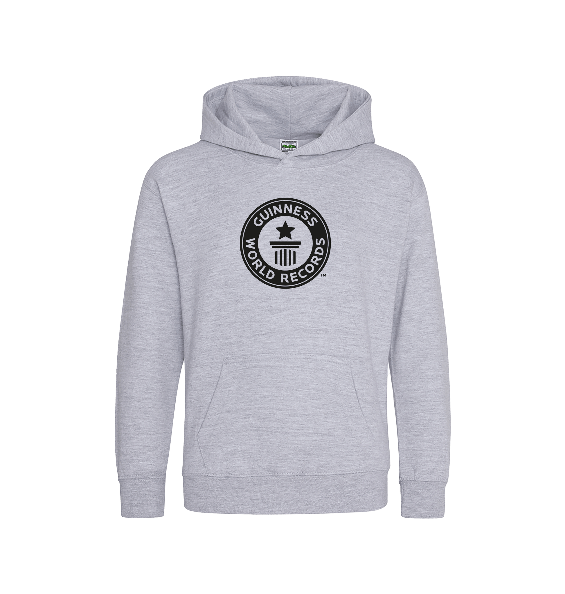 Heather Grey Printed Kids Hoodie