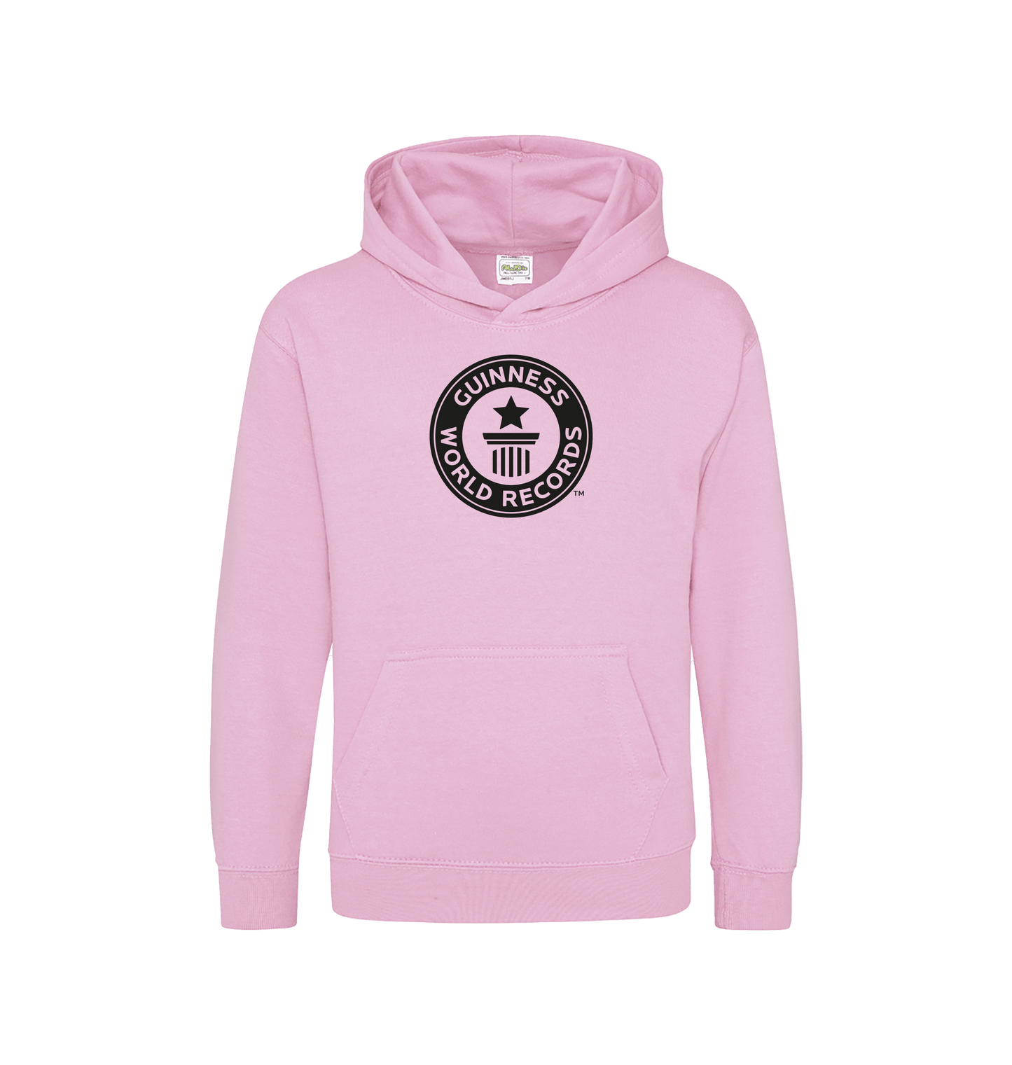 Baby Pink Printed Kids Hoodie