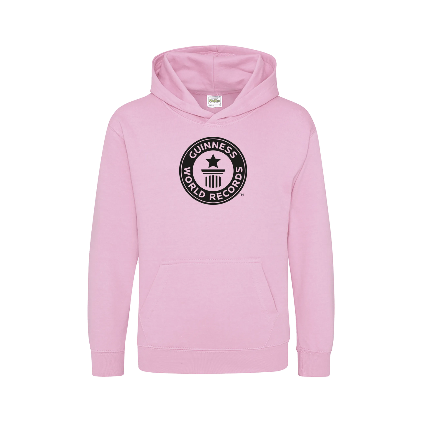 Guinness World Records Kids Hoodie Black Logo-Bubble Pink