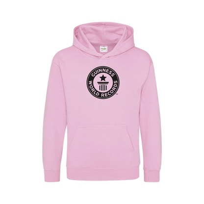 Guinness World Records Kids Hoodie Black Logo-Bubble Pink