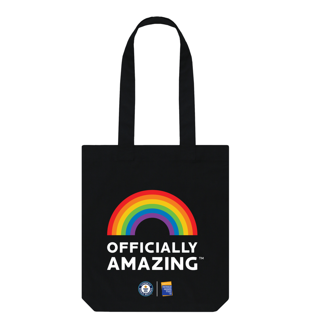 Black Officially Amazing Pride Tote Bag - Black