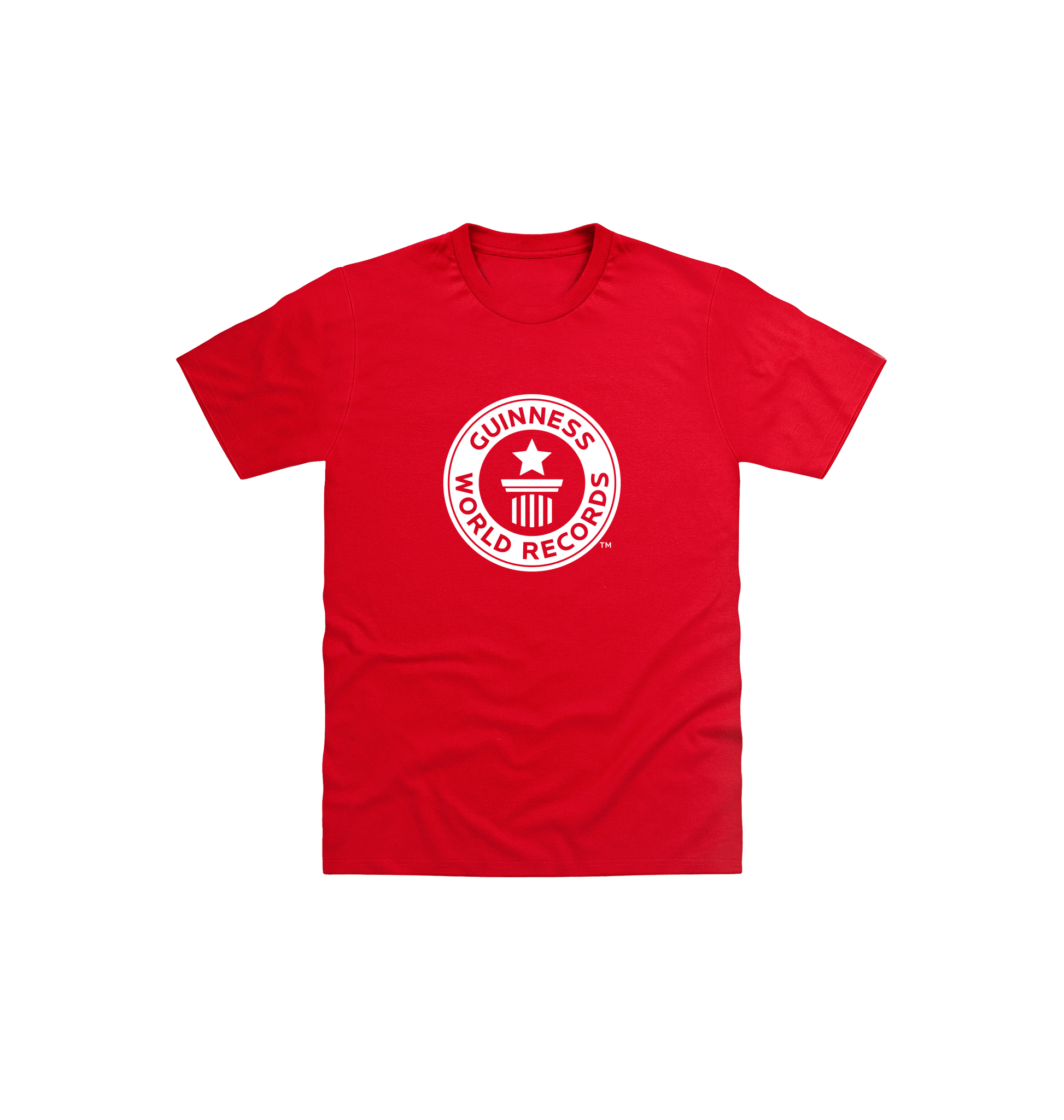 Red Guinness World Records Kids T Shirt - White Logo