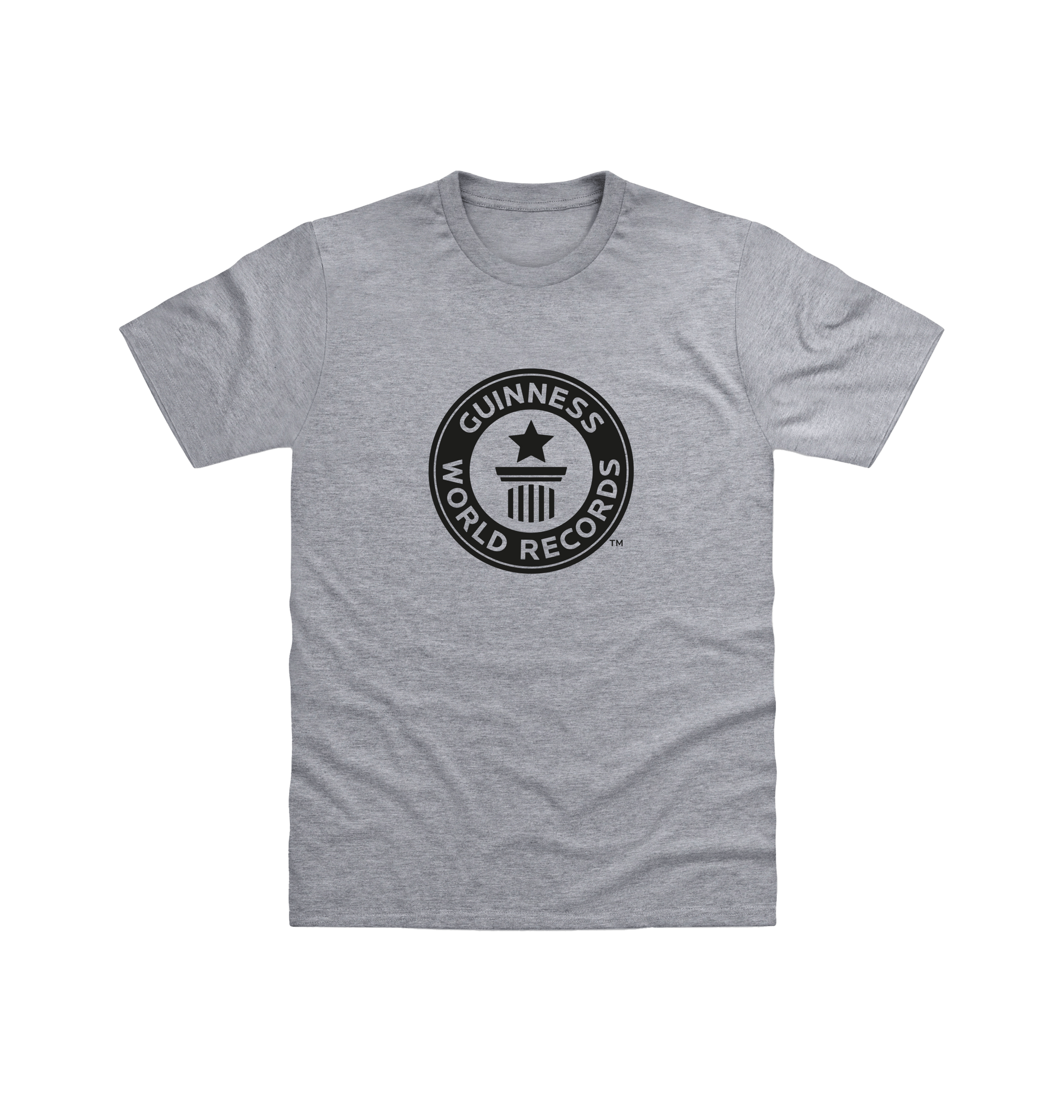 Sport Grey Guinness World Records Men\u2019s T Shirt - Black Logo