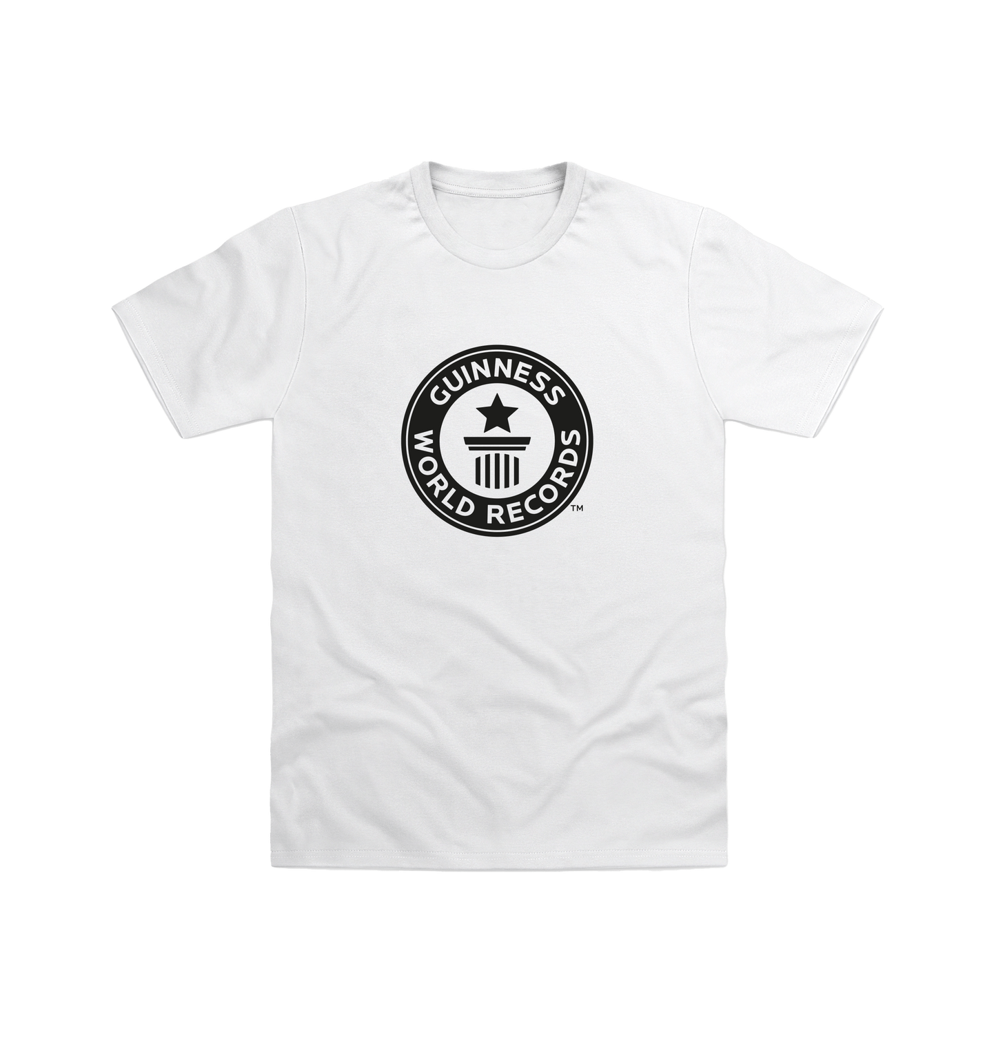 White Guinness World Records Men\u2019s T Shirt - Black Logo