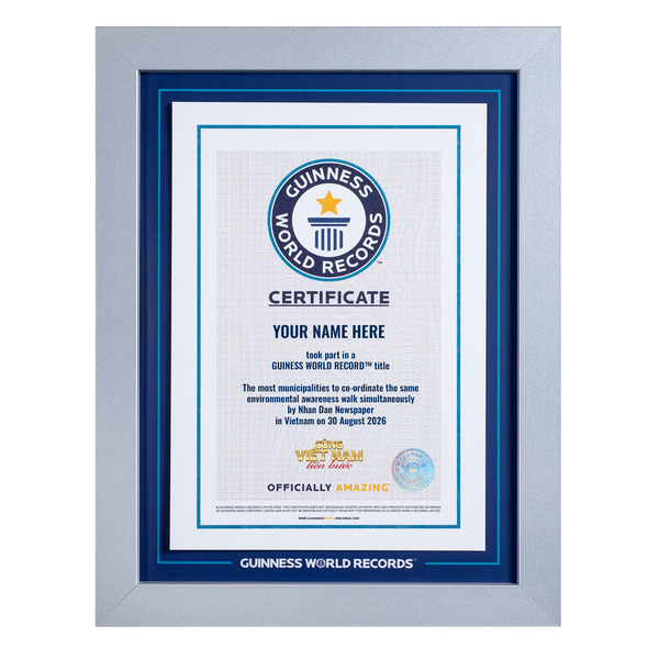 Record Participant Certificate Most Municipalities to Co-ordinate the Same Environmental Awareness Walk / <p style="color: #d9534f; font-weight: bold;">   Special Price Available Until Sep 9, 9:00 AM BST — Don't Miss Out! </p>