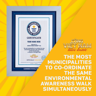 Record Participant Certificate Most Municipalities to Co-ordinate the Same Environmental Awareness Walk / <p style="color: #d9534f; font-weight: bold;">   Special Price Available Until Sep 9, 9:00 AM BST — Don't Miss Out! </p>
