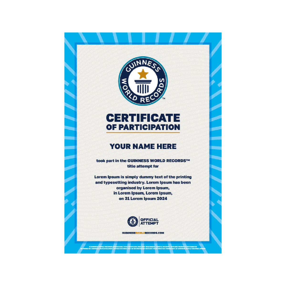 Digital Certificate of Participation Amity University