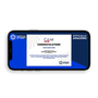 Phone displaying a Digital Participation Certficate for the client Clear Men 