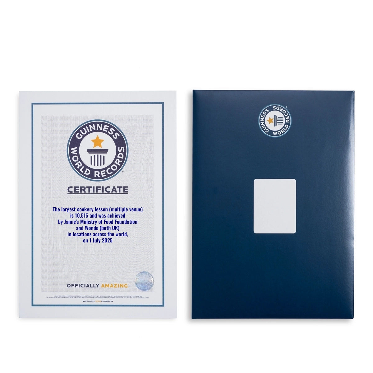 Certificado de poseedor del récord de la mayor lección de poesía