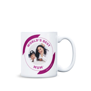 Personalised Worlds Best Mum Mug Circular Design