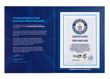 Record Participant Certificate TCS London Marathon 2025
