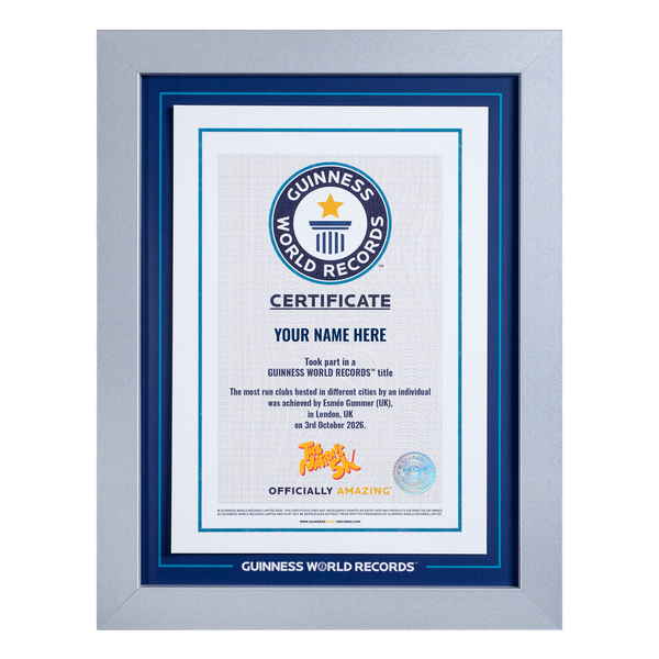 Record Participant Certificate Most Run Clubs Hosted In Different Cities By An Individual