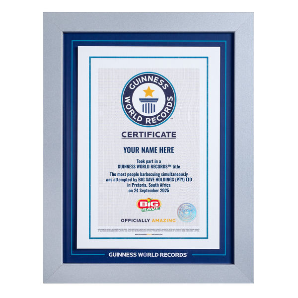 Record Participant Certificate The Most People Barbecuing Simultaneously