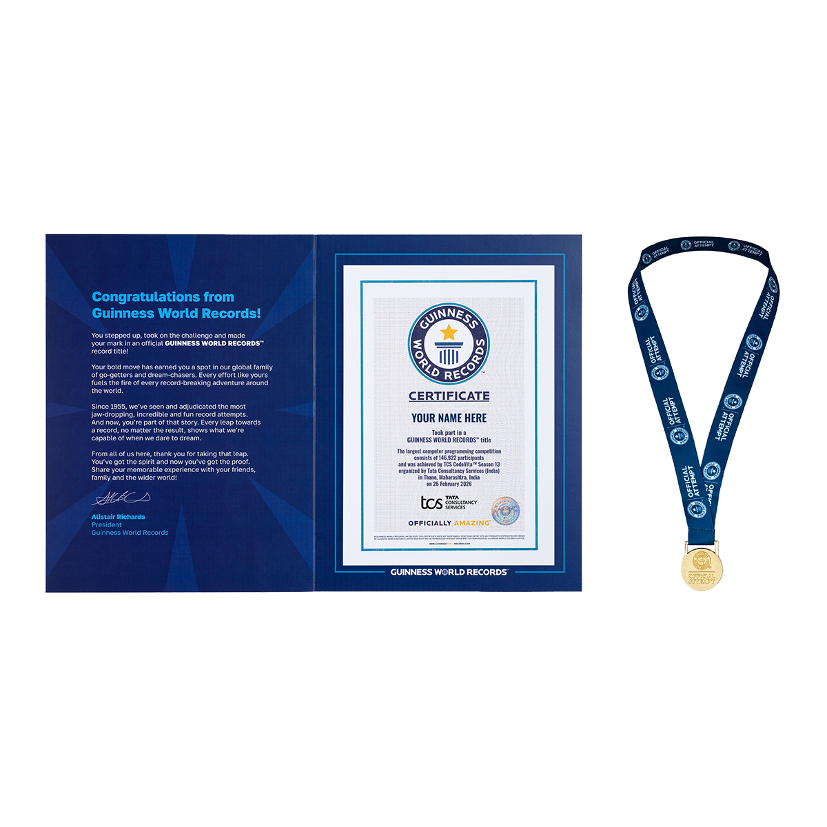 Record Participant Certificate The Largest Computer Programming Competition