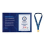 co-branded Guinness World Records RPC certificate with gold medal on a white background 