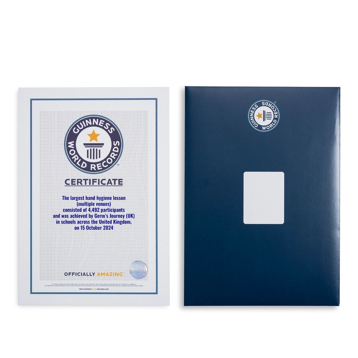 Record Holder Certificate The Largest Hand Hygiene Lesson