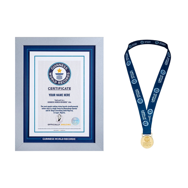 Record Participant Certificate The Most People Making Vision Boards Simultaneously