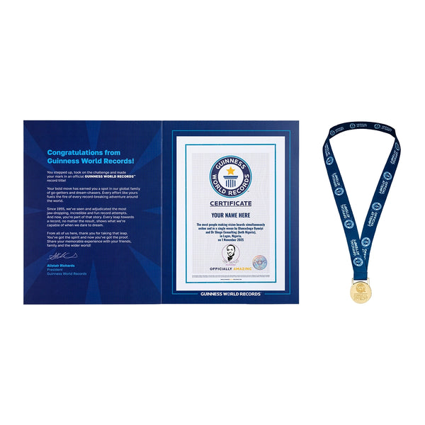 Record Participant Certificate The Most People Making Vision Boards Simultaneously