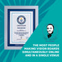 Framed Guinness World Records Record Participation Certificate on a teal background 