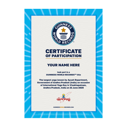 Digital Certificate of Participation The Largest Yoga Lesson