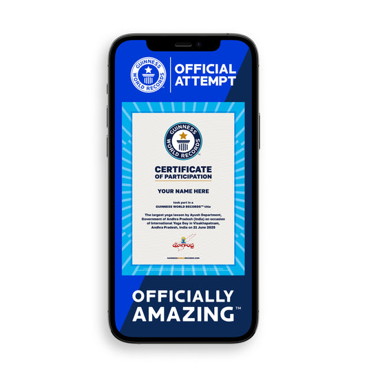 Digital Certificate of Participation The Largest Yoga Lesson