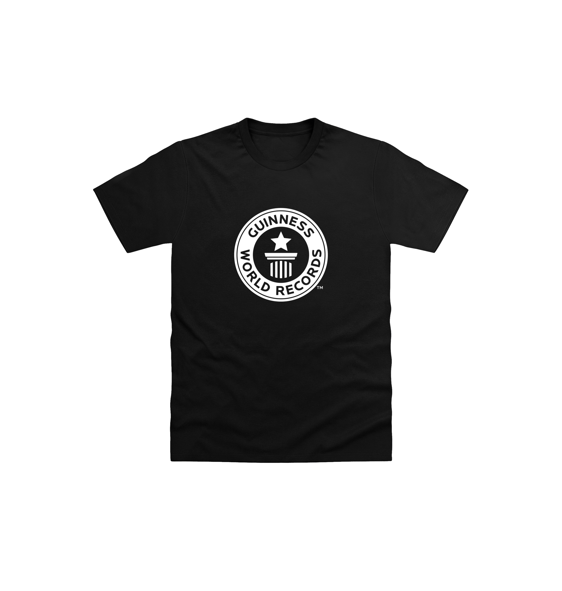 Black Guinness World Records Kids T Shirt - White Logo