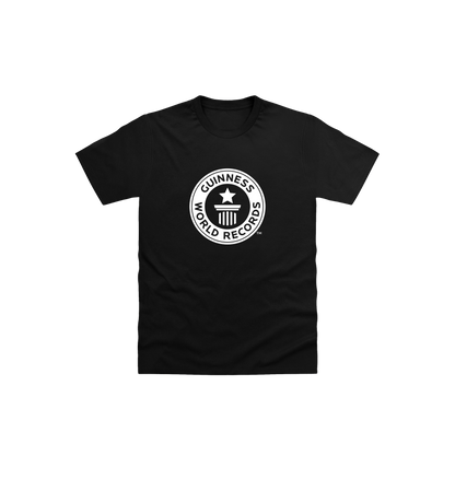 Black Guinness World Records Kids T Shirt - White Logo