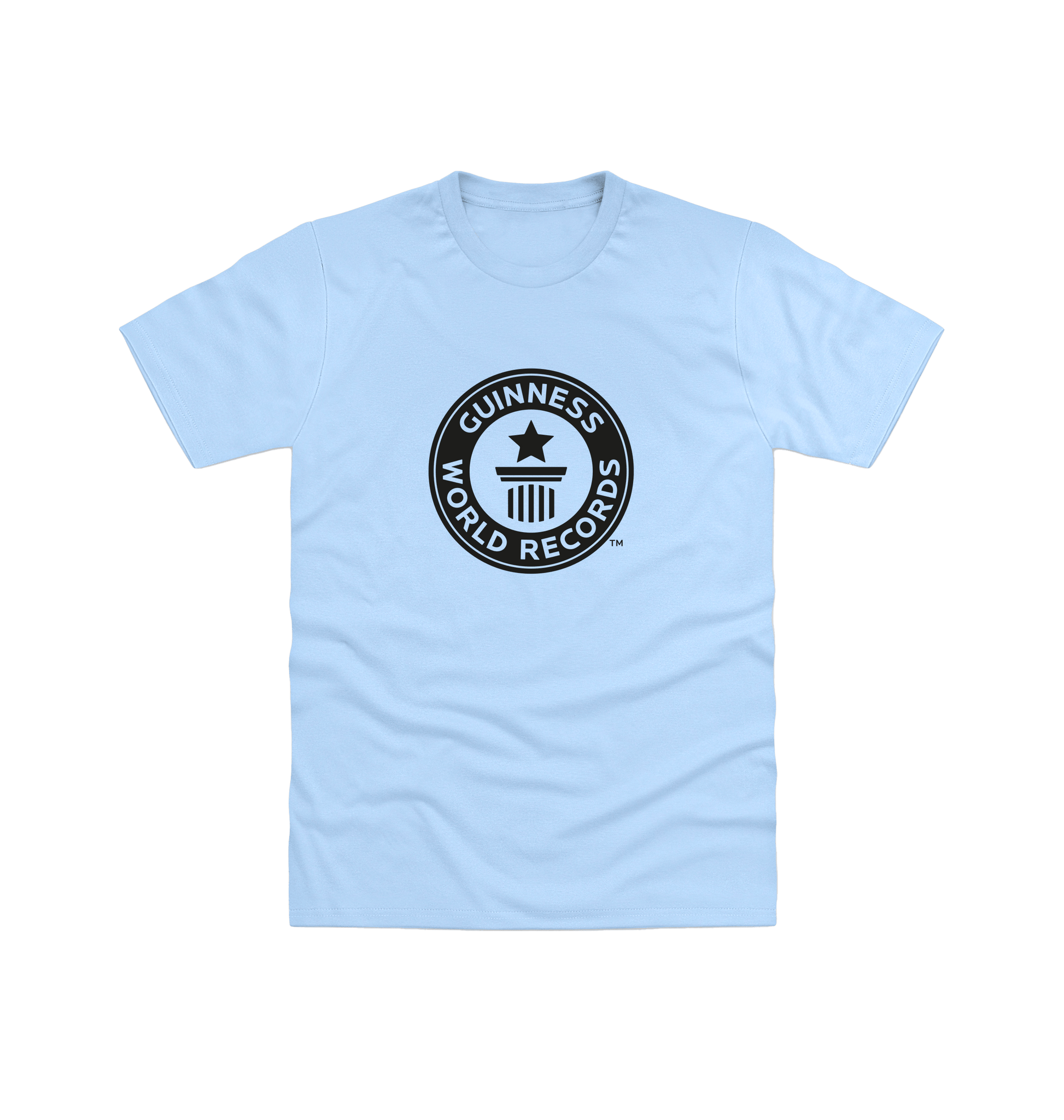 Light Blue Guinness World Records Men\u2019s T Shirt - Black Logo