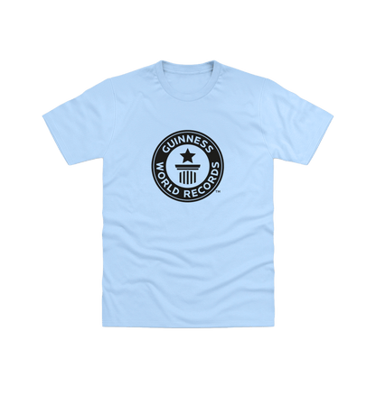 Light Blue Guinness World Records Men\u2019s T Shirt - Black Logo