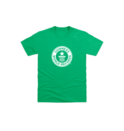 Irish Green Guinness World Records Kids T Shirt - White Logo