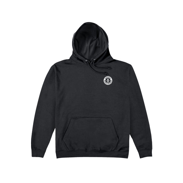 Jet Black Guinness World Records Adult Hoodie - White Logo