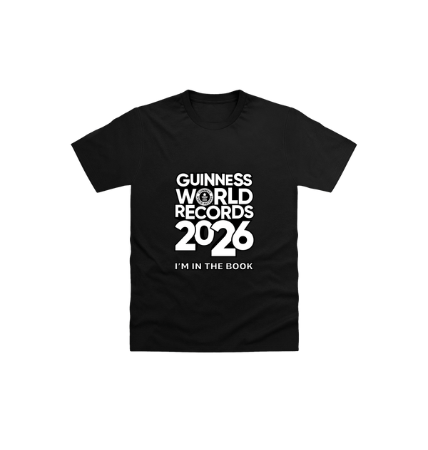 Black Printed Kids T-Shirt Front