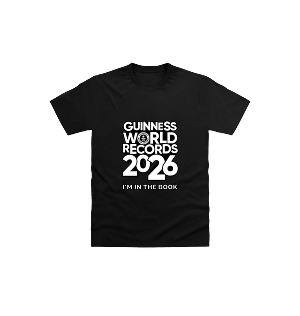 Black Printed Kids T-Shirt Front
