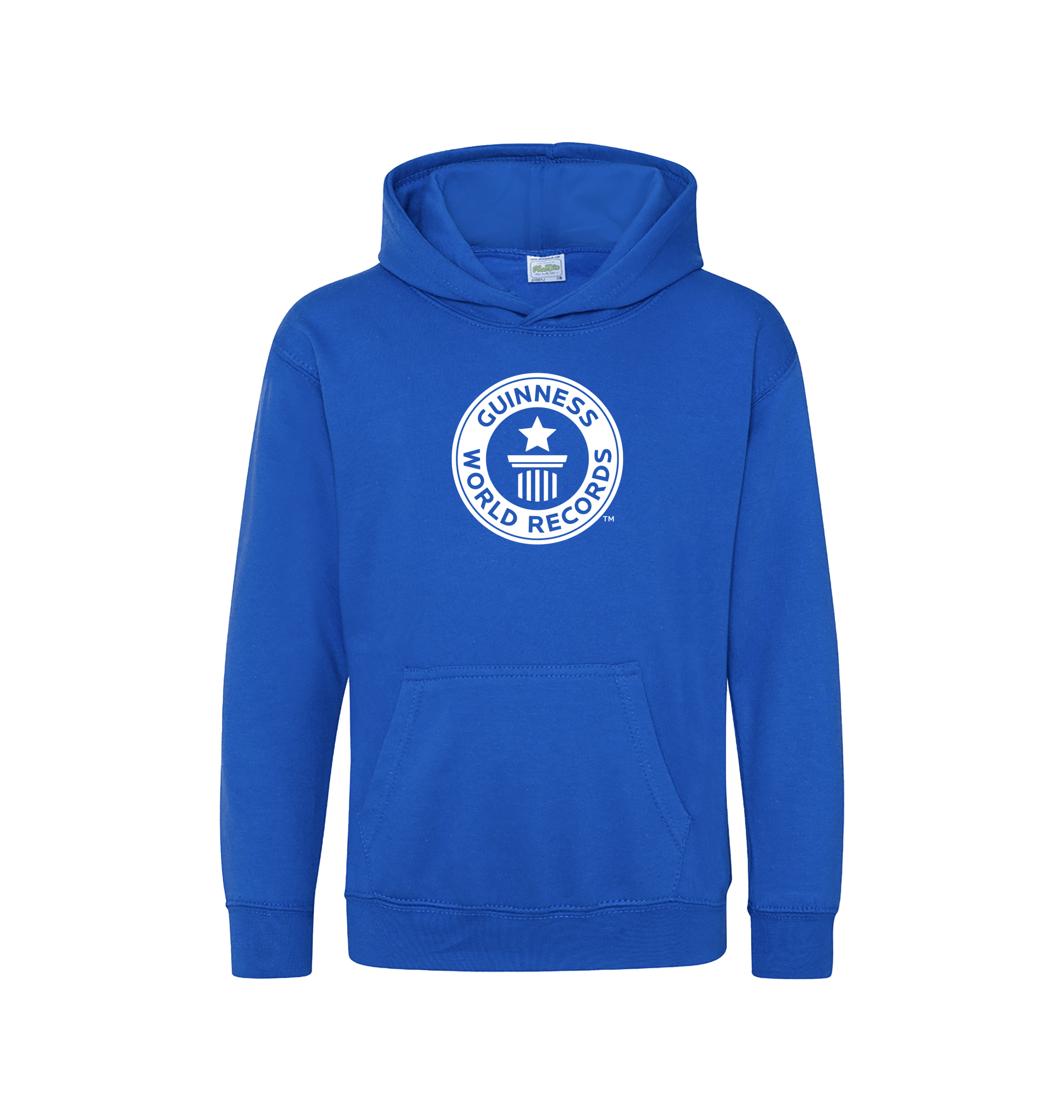 Royal Blue Guinness World Records Kids Hoodie - White Logo