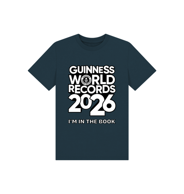 Denim Blue Printed Kids T-Shirt Front