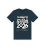 Denim Blue Printed Kids T-Shirt Front