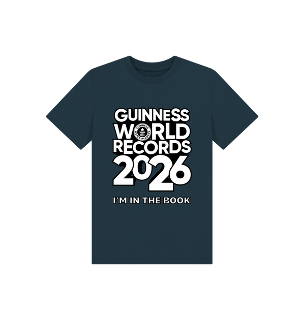 Denim Blue Printed Kids T-Shirt Front