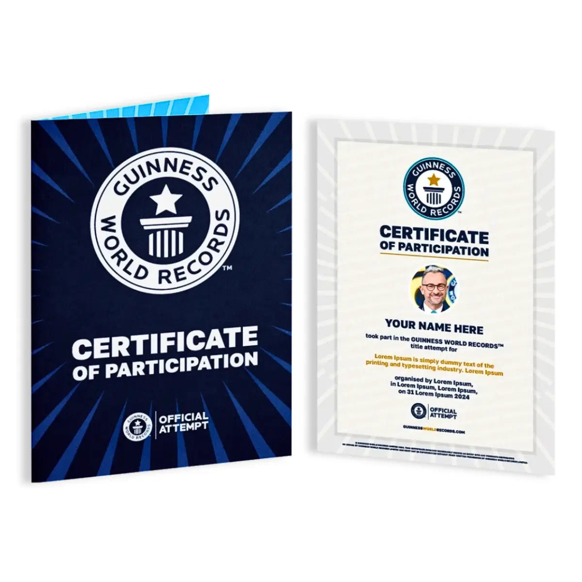 Guinness World Records Certificate of Participation- Grey