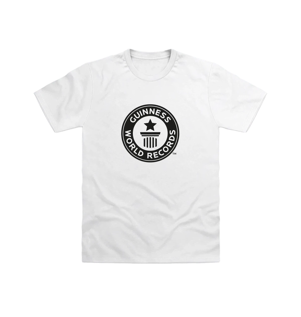 White Guinness World Records Men\u2019s T Shirt - Black Logo